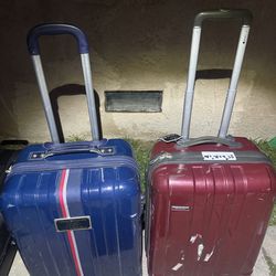2x pieces 25”H x16”x 10” luggage both $40 Tommy Hilfiger and Delsev Brands