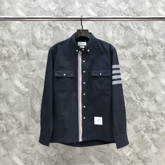 Thom Browne Men's Blue Long Sleeve Shirt