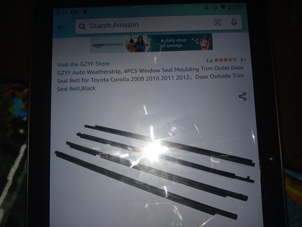 Toyota Corolla Window Seal Moulding