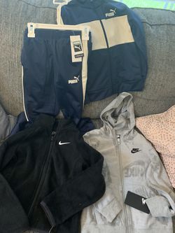 New 3 piece listing . 2 piece puma set size 6. 1 Nike fleece jacket size 6 1 Nike thin jacket all three for one low price