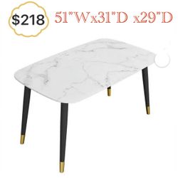 😀 White Alexander Marble Dining Table with Black Gold Legs,51"Wx31"Dx29"H Rectangular Dining Table for 4-6 people, Heavy duty Table, Modern Table,