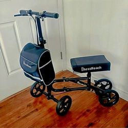 BLESSREACH KNEE SCOOTER/WALKER. FOLDABLE, ADJUSTABLE,  STEERABLE,  DETACHABLE BAG. EXCELLENT CONDITION!