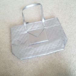 LARGE silver tote