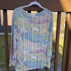 Abatract Print Relaxed Fit Tunic (Petite L)