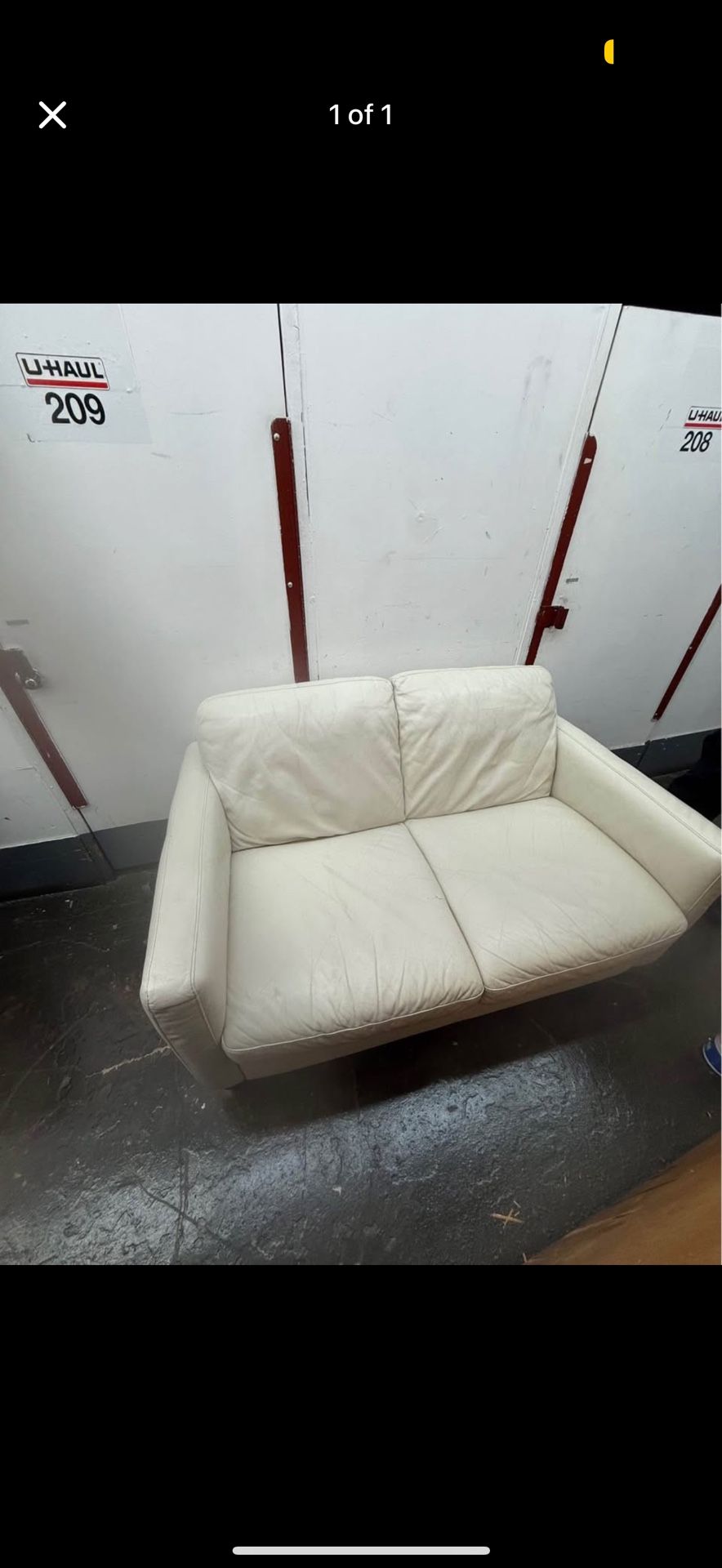 White Love Seat Couch 