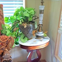 Marble Top End Table