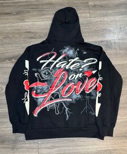 Mixed Emotions Black Graphic Hoodie