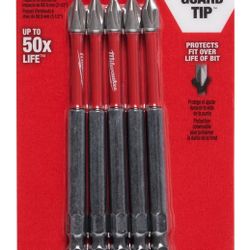  Milwaukee PH2 3.5” Phillips Bits – SHOCKWAVE Impact Duty – 5-Pack