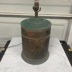 Antique Copper Barrel Lamp