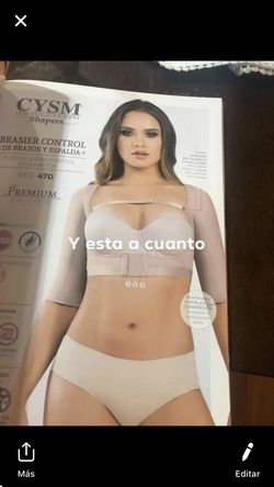 Colombiana nueva color negro talla L para brazos y rollitos de espalda