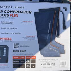 Sharper Image Air Compression Boots Flex Leg Recovery System, 2 SM/MED 5’-5’8 and 2 LG/XLG 5’9-6’3 