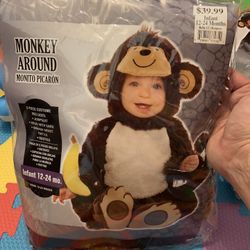 New Baby Monkey Costume 12-24 months. Happy Halloween 🎃 