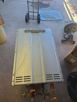 Large Rinnai tankless water heater