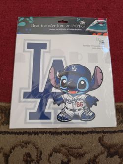 Disney Stitch LA Dodgers heat transfer iron on