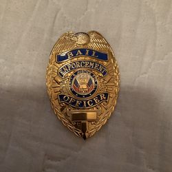 Bail Enforcement Officers Badge Gold Color