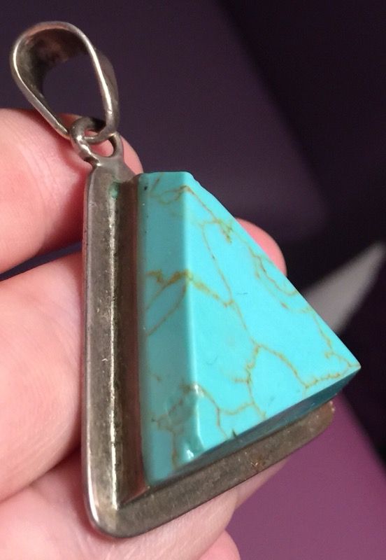Genuine Sterling Silver & Turquoise Stone