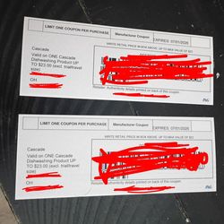2 x $23 "Cascade" Products Coupons ($46)