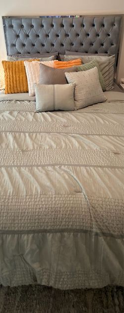Gray Platform Bed