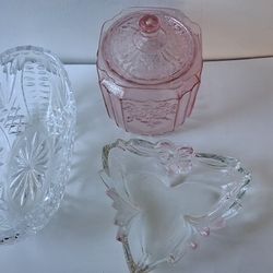 Candy Holder And A Crystal Bowl