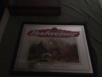 Budweiser beer bar mirror