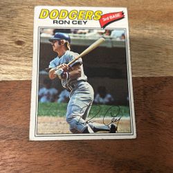 1977 Topps Ron Cey baseball card.  Player: Ron Cey, third baseman for the Los Angeles Dodgers. Manufacturer: Topps. Year: 1977. Card Number: 50. Team: