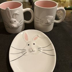 Rae Dunn Magenta whimsical Easter set