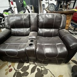 Reclining rocker chairs and loveseat RV