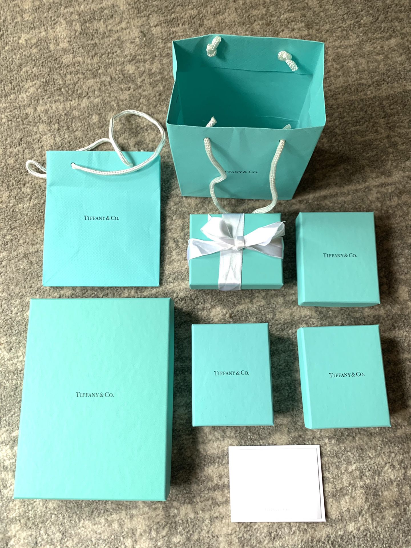 Tiffany & Co jewelry boxes and bags