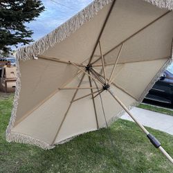 SunVilla 10 ft. Cabana Market Fringe Umbrella