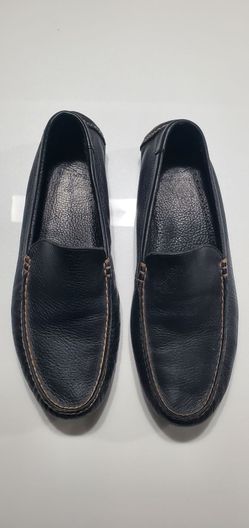 Polo Ralph Lauren Anders Black Leather Slip-On  Drivers Loafer Men Size 10 D