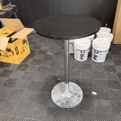 Black And Chrome Adjustable Table (needs To Be Gone By Today!!!)