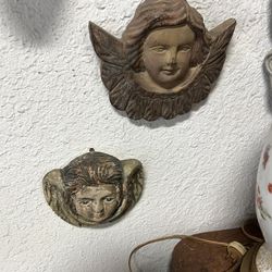 5 Vintage Carved Angels From Italy 