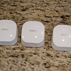 50% OFF! Eero 6 Wifi Mesh 3 Pack:  One Router 2 Extenders Power Adapters Included