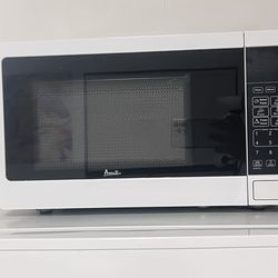 Microwave and fridge