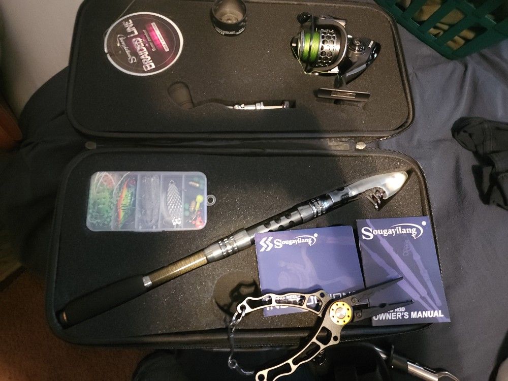 sougayilang fishing rod with case