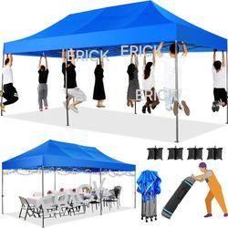 10x20 Heavy Duty Pop up Canopy Tent Easy Up Commercial Outdoor Canopy Wedding Party Tents for Parties All Season Wind Waterproof Gazebo