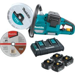 BRAND NEW Makita 9” Cordless Power Cutter Kit – 36V (18V X2) LXT Brushless + Batteries