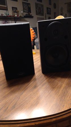 2 polk audio speakers