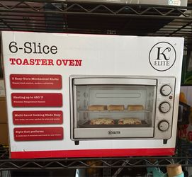 Elite 6-Slice Toaster Oven – Compact & Convenient