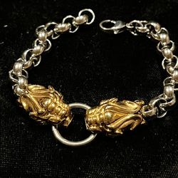 Dragon Head  Chain Bracelet Large Adjustable 