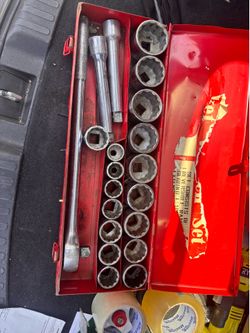 Vintage Socket Set standard size 3/4 inch