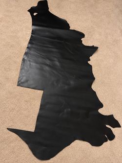 Large Black Leather Hide