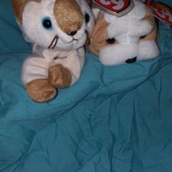 A Pair Of Ty Beanie Babies 1996 Wrinkles And Snip