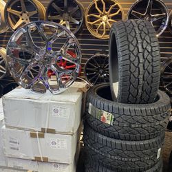 Snowflakes In Chrome 22”-26” 6x139.7