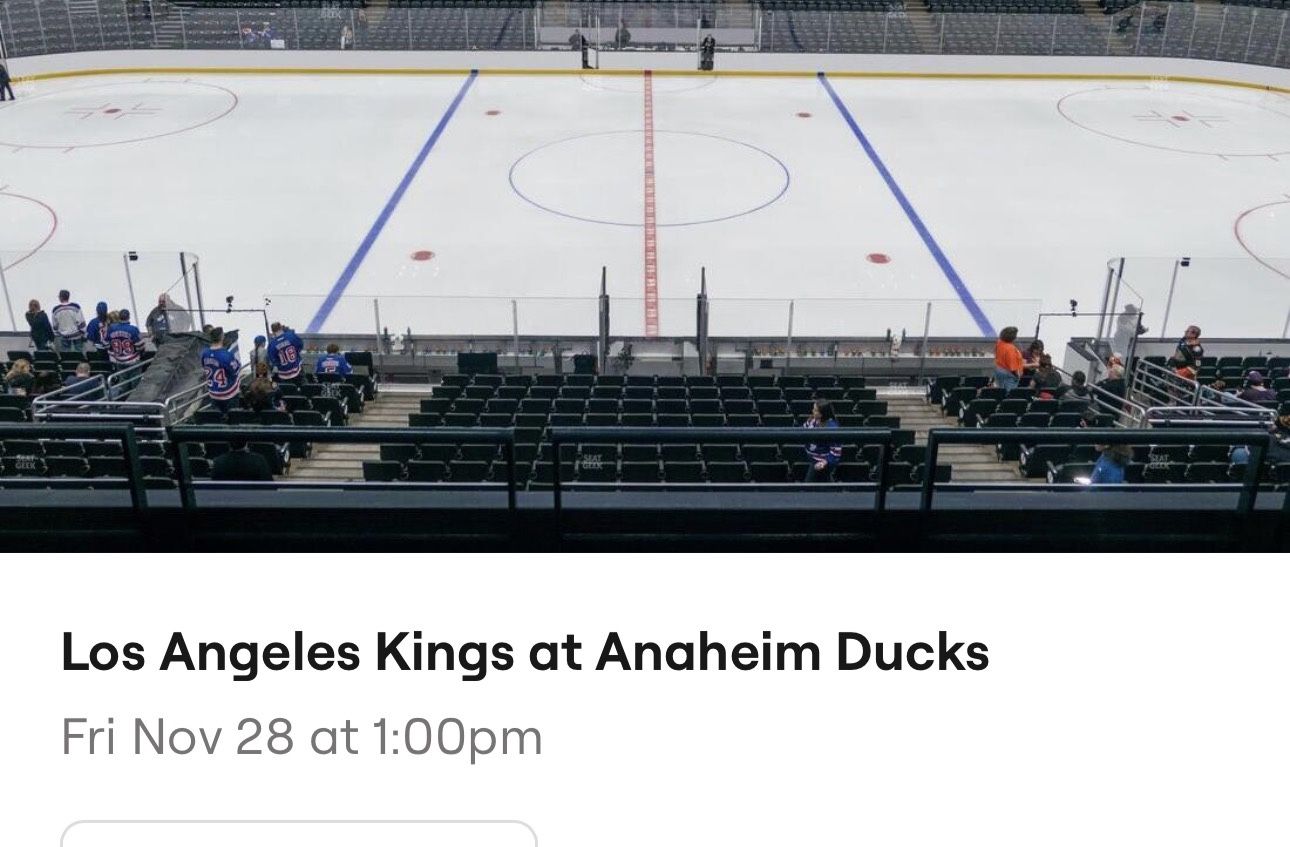Kings at  Ducks