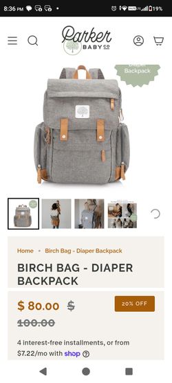 Birch diaper bag