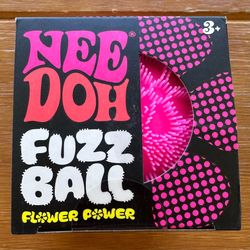 New Authentic Pink NeeDoh Flower Power Fuzz Ball NeeDoh in Pink