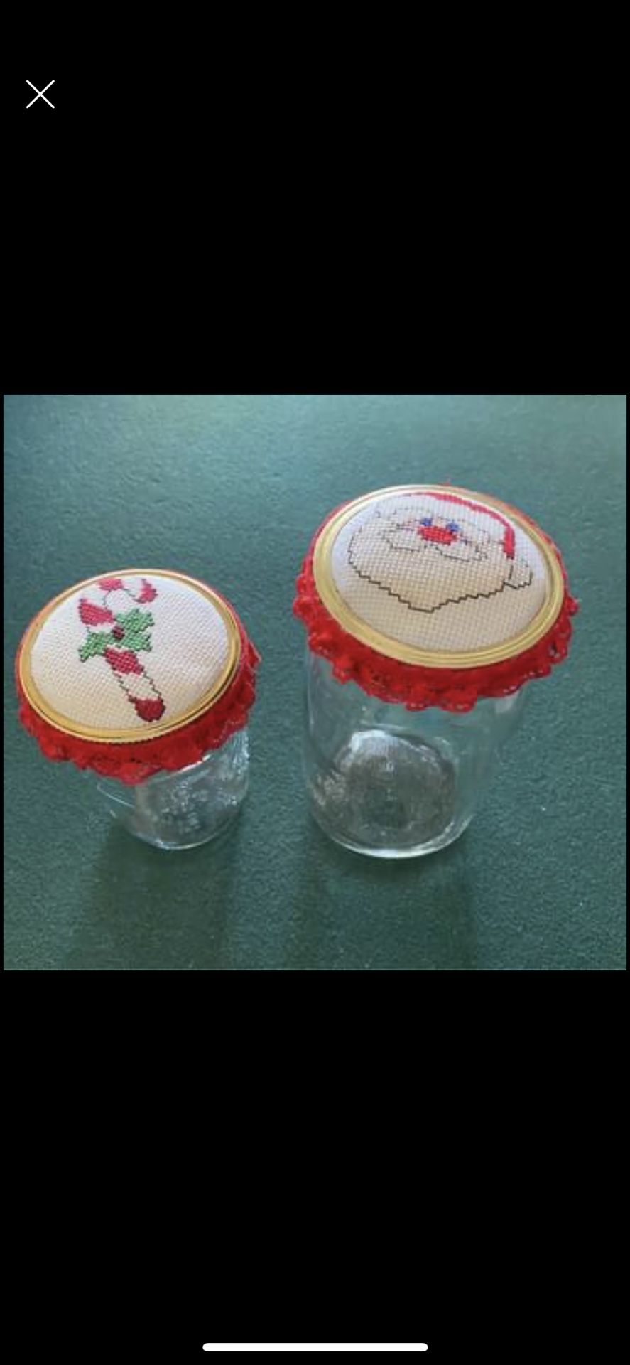 Cross Stitch Top - Mason Jars