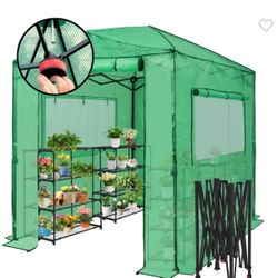 Pop Up Greenhouses Pop Up 8' W x 6' D Hobby Greenhouse 