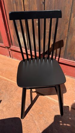 Black wood dinning chairs set of 4